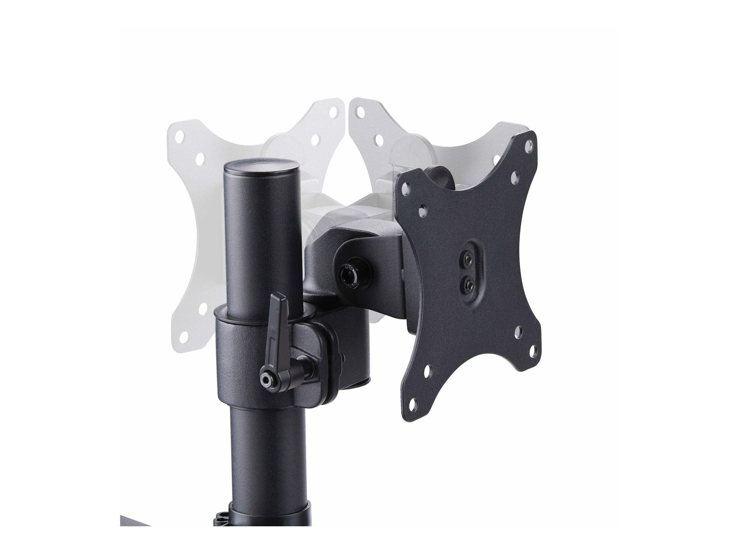StarTech.com Monitortischhalterung, 3x 27" Monitore, VESA 75x75100x100 - Befestigungskit - einstellbarer Arm - für 3 LCD-Anzeigen - Kunststoff, Aluminium, Stahl - Schwarz - Bildschirmgröße bis zu 68,6 cm (bis zu 27 Zoll)