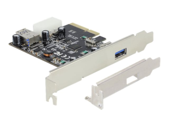 Delock PCI Express x4 Card > 1 x external + 1 x internal SuperSpeed USB 10 Gbps (USB 3.1 Gen 2)