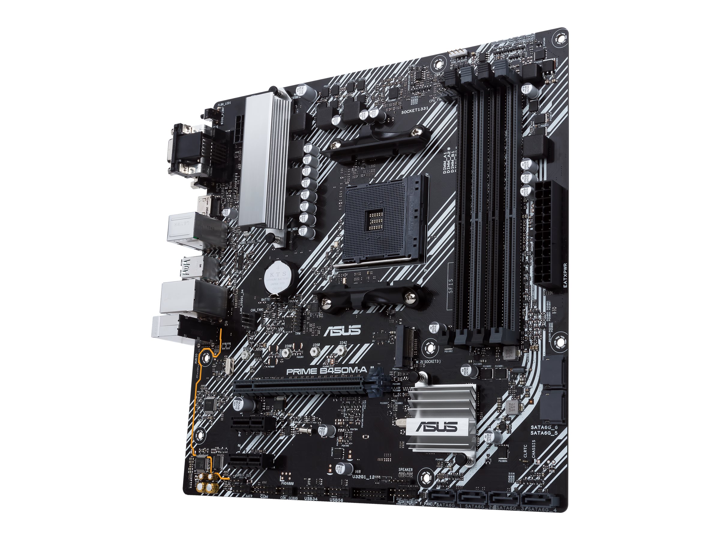 ASUS PRIME B450M-A II - Motherboard - micro ATX - Socket AM4 - AMD B450 Chipsatz - USB 3.2 Gen 1, USB 3.2 Gen 2 - Gigabit LAN - Onboard-Grafik (CPU erforderlich)