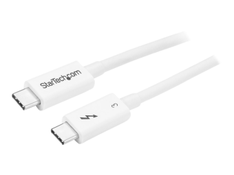 StarTech.com 1.6ft (50cm) Thunderbolt 3 Cable, 40Gbps, 100W PD, 4K5K Video, Thunderbolt-Certified, Compatible w TB4USB 3.2DisplayPort - Thunderbolt-Kabel - 24 pin USB-C (M)