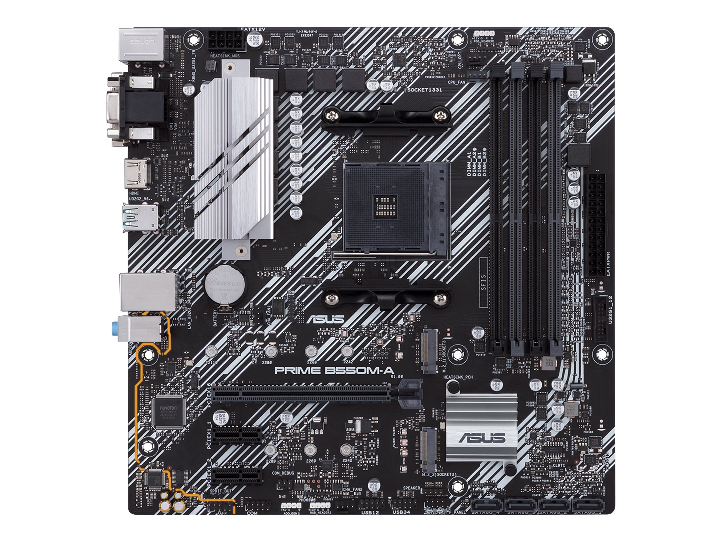 ASUS PRIME B550M-ACSM - Motherboard - micro ATX - Socket AM4 - AMD B550 Chipsatz - USB 3.2 Gen 1, USB 3.2 Gen 2 - Gigabit LAN - Onboard-Grafik (CPU erforderlich)