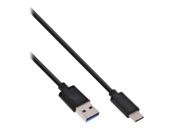 InLine USB 3.2 Gen.1x2 Kabel - USB-C Stecker an A Stecker - schwarz - 1m
