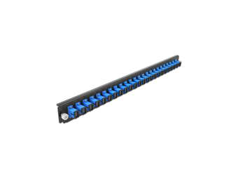 Delock Rack-Montageblech für Glasfaser-Spleißbox - Vorderseite - SC SM X 24 - Blau - 1U - 48.3 cm (19")
