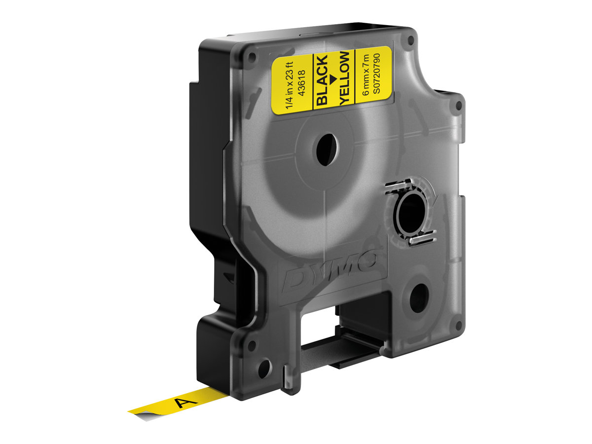 Dymo D1 - Selbstklebend - Schwarz auf Gelb - Rolle (0,6 cm x 7 m)