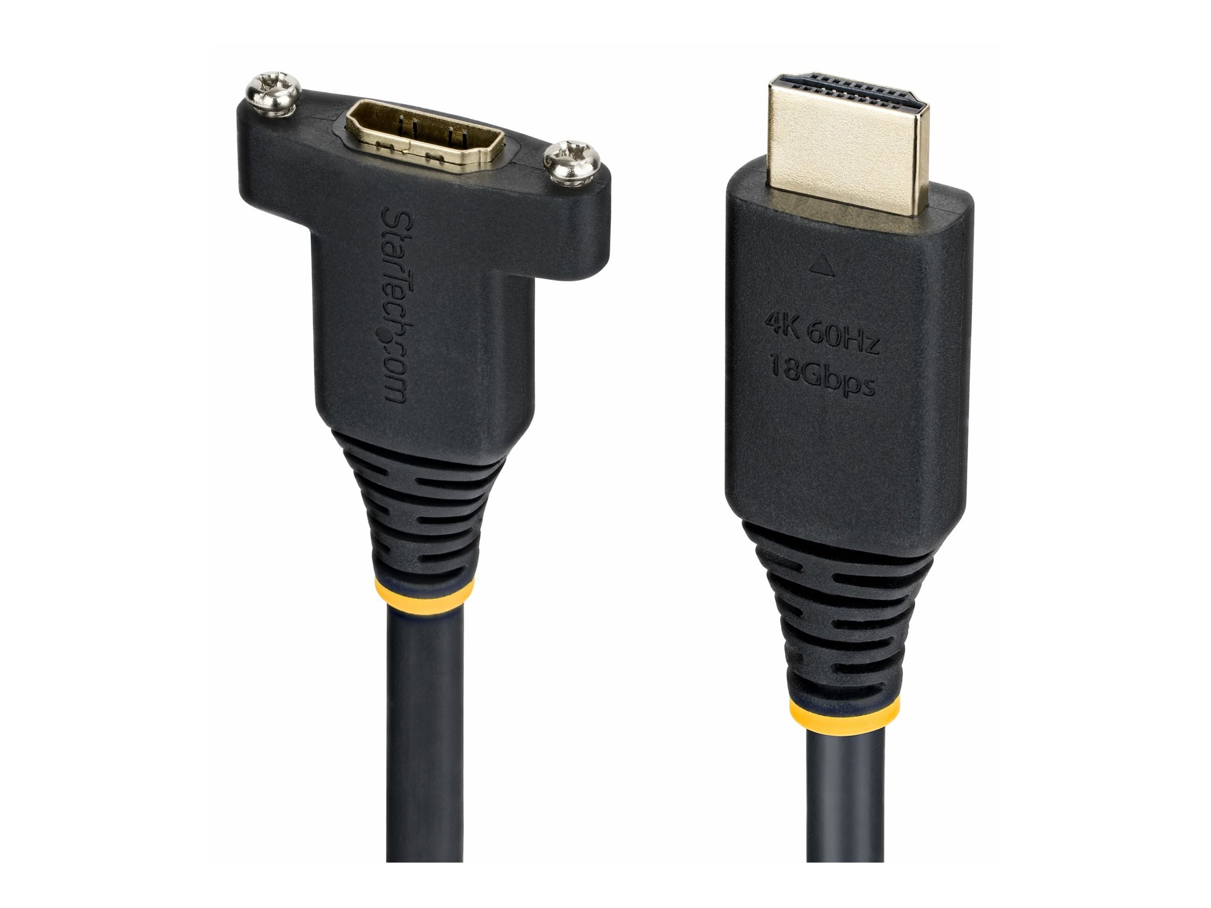 StarTech.com Startech - High Speed - HDMI-Verlängerungskabel mit Ethernet - HDMI männlich zu HDMI weiblich - 1.8 m - Schwarz - Panelmontage, 1440p (UWQHD)