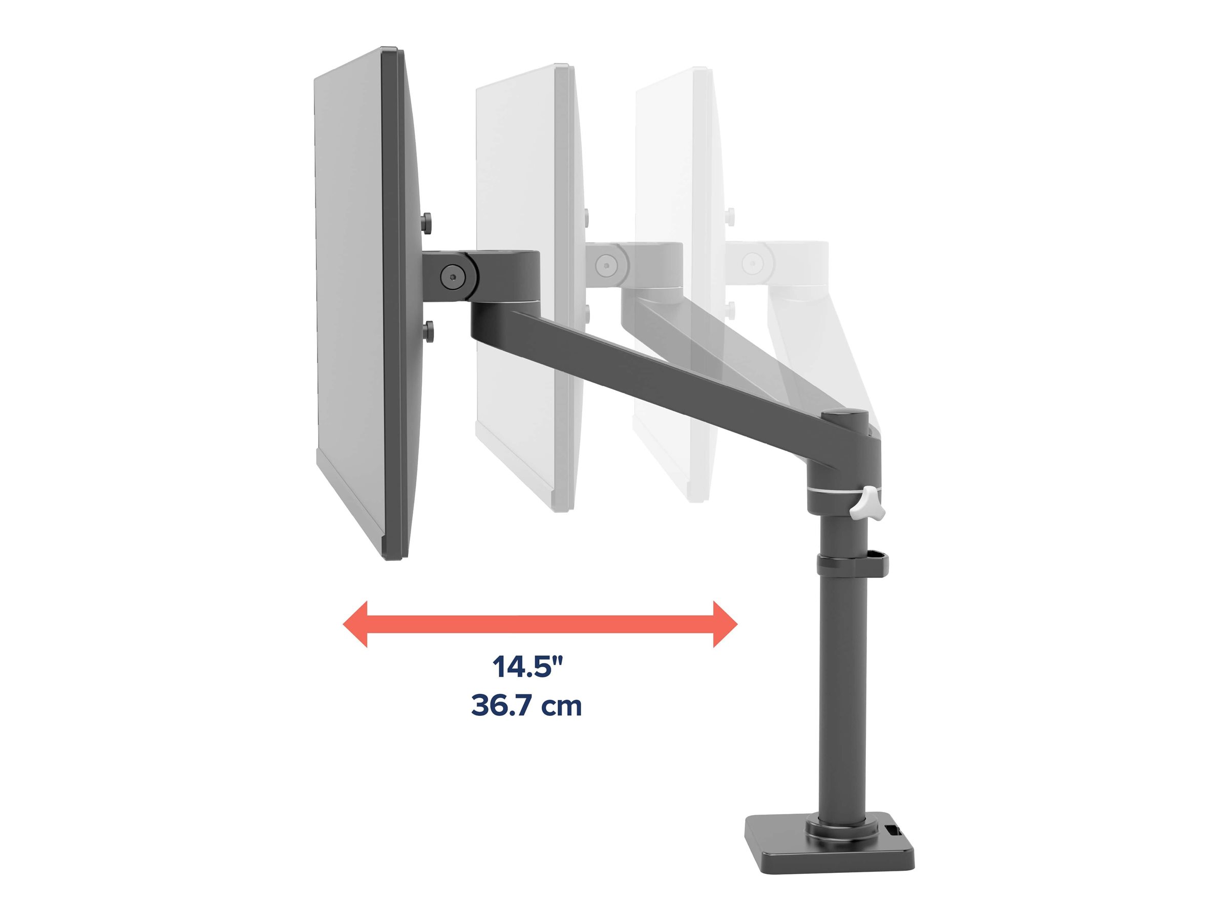 Ergotron NX - Befestigungskit (Gelenkarm, Arm-Einheit, Befestigungsmaterialien, Basis, Stange, Pivot) - für Monitor - mattschwarz - Bildschirmgröße bis zu 86,4 cm (bis zu 34 Zoll)