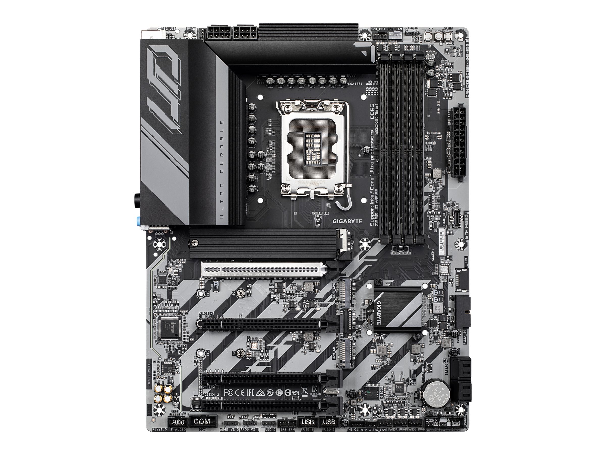 Gigabyte Z890 UD WIFI6E - Motherboard - ATX - LGA1851-Sockel - Z890 Chipsatz - USB4, USB-C 3.2 Gen 1, USB 3.2 Gen 2, USB 3.2 Gen 1 - 2.5 Gigabit LAN, Wi-Fi 6E, Bluetooth - Onboard-Grafik (CPU erforderlich)