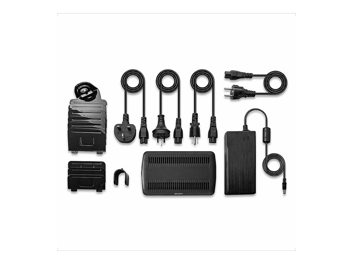 Lindy Ladestation - 160 Watt - PD 2.0, PD 3.0, QC 3.0, QC 4.0, AFC, Power Delivery 3.1, Apple 2.4A, PDPPS, USB BC 1.2 - 6 Ausgabeanschlussstellen (3 x USB Typ A, 3 x USB-C)