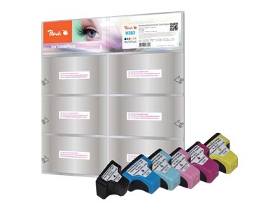 Peach Combi-Pack - 6er-Pack - Schwarz, Gelb, Cyan, Magenta, hellmagentafarben, hell Cyan - kompatibel - Tintenpatrone (Alternative zu HP 363, HP C8719EE, HP C8771EE, HP C8772EE, HP C8773EE, HP C8774EE, HP C8775EE)