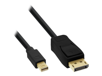 InLine Mini DisplayPort zu DisplayPort Kabel - schwarz - 0,5m