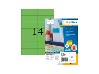 HERMA 4559 - Grün - Rechteck - A4 - Universal - Matte - LaserInkjet