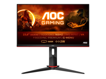AOC Gaming C24G2AEBK - LED-Monitor - Gaming - gebogen - 61 cm (24)