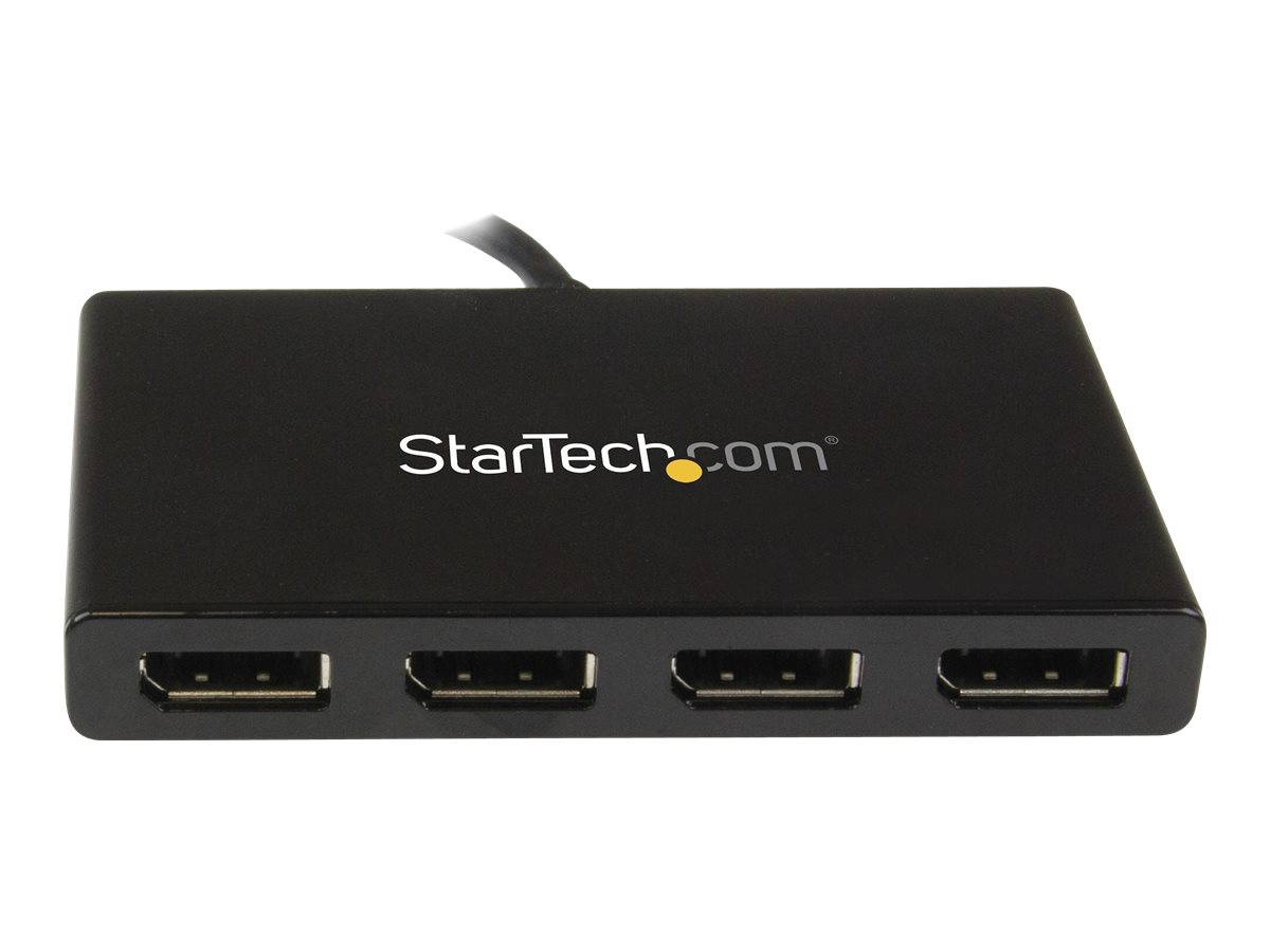 StarTech.com 4 Port Multi Monitor Adapter - Mini DisplayPort auf DisplayPort MST Hub - 4x 1080p - Video Splitter für den erweiterten Desktop-Modus für Windows-PCs - mDP auf Quad DP Monitore (MSTMDP124DP)