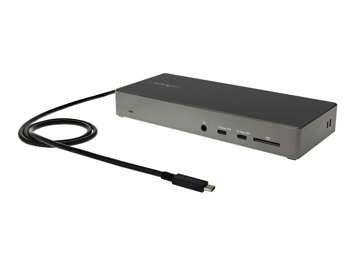 StarTech.com USB-C Dock - Dreifach 4K Monitor - USB Typ-C Dockingstation - 100 W PD 3.0 - DP 1.4 Alt Mode & DSC, 2x DisplayPort 1.4HDMI 2.0 - 6xUSB (2x 10Gbps)