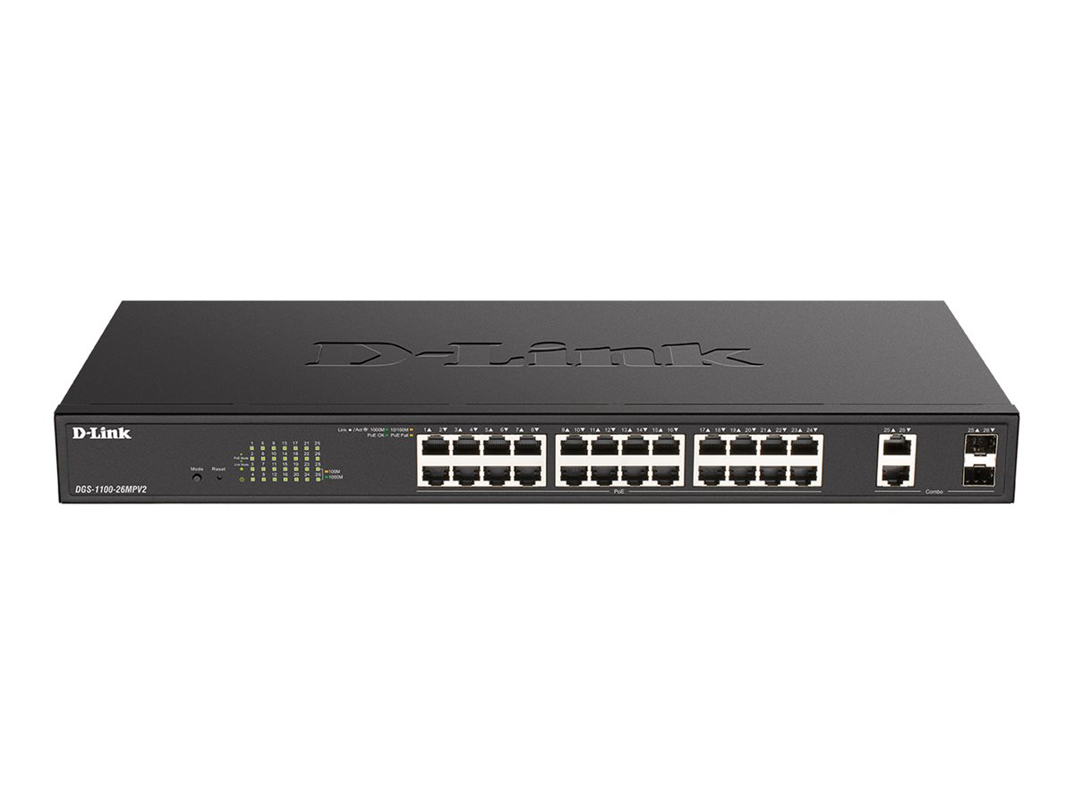 D-Link DGS 1100-26MPV2 - Switch - Smart - 24 x 101001000 (PoE)