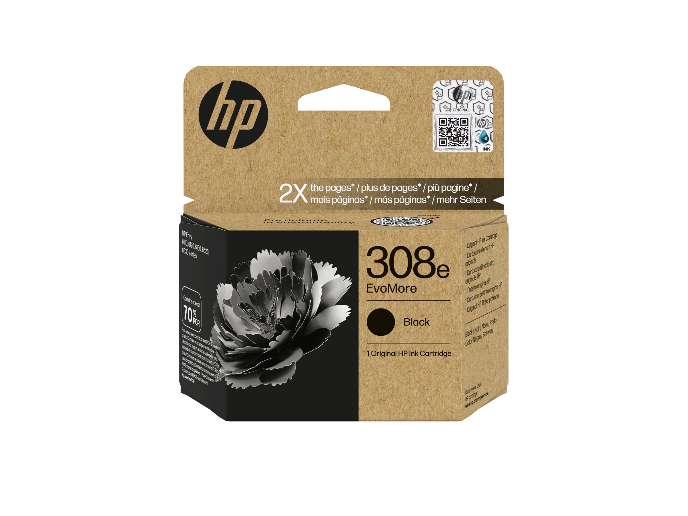 HP 308e EvoMore - Schwarz - original - Tintenpatrone