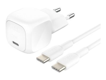 Belkin BoostCharge - Netzteil - kompakt - 20 Watt - Fast Charge, PD 3.1PPS (24 pin USB-C)