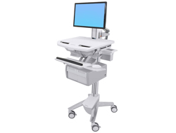Ergotron Wagen - offene Architektur - für LCD-Display  PC-Ausrüstung - verriegelbar - medizinisch - Aluminium, verzinker Stahl, hochwertiger Kunststoff - Bildschirmgröße bis zu 61 cm (bis zu 24 Zoll)