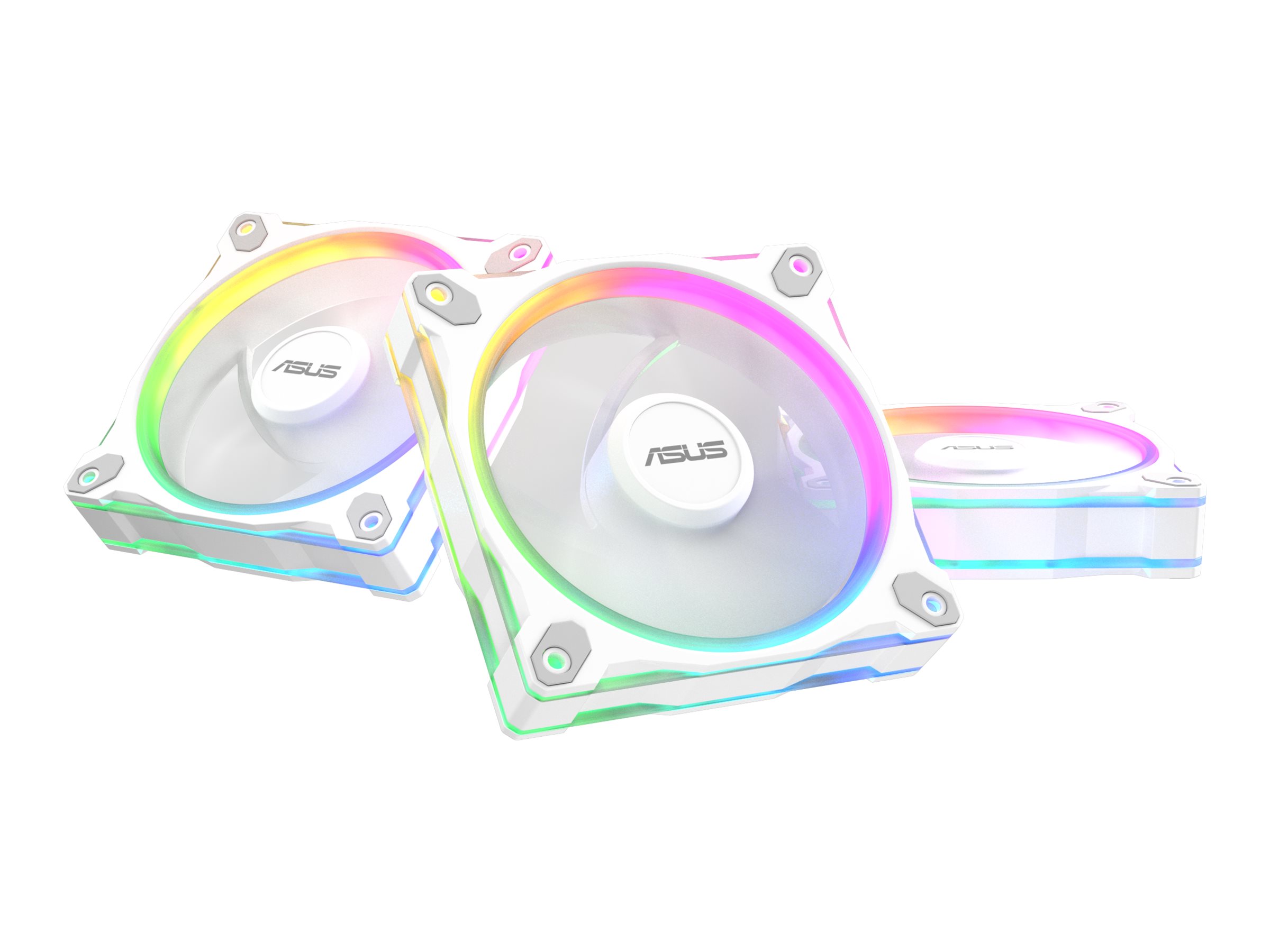 ASUS Prime MR120 - Gehäuselüfter - 120 mm - weiß (Packung mit 3)