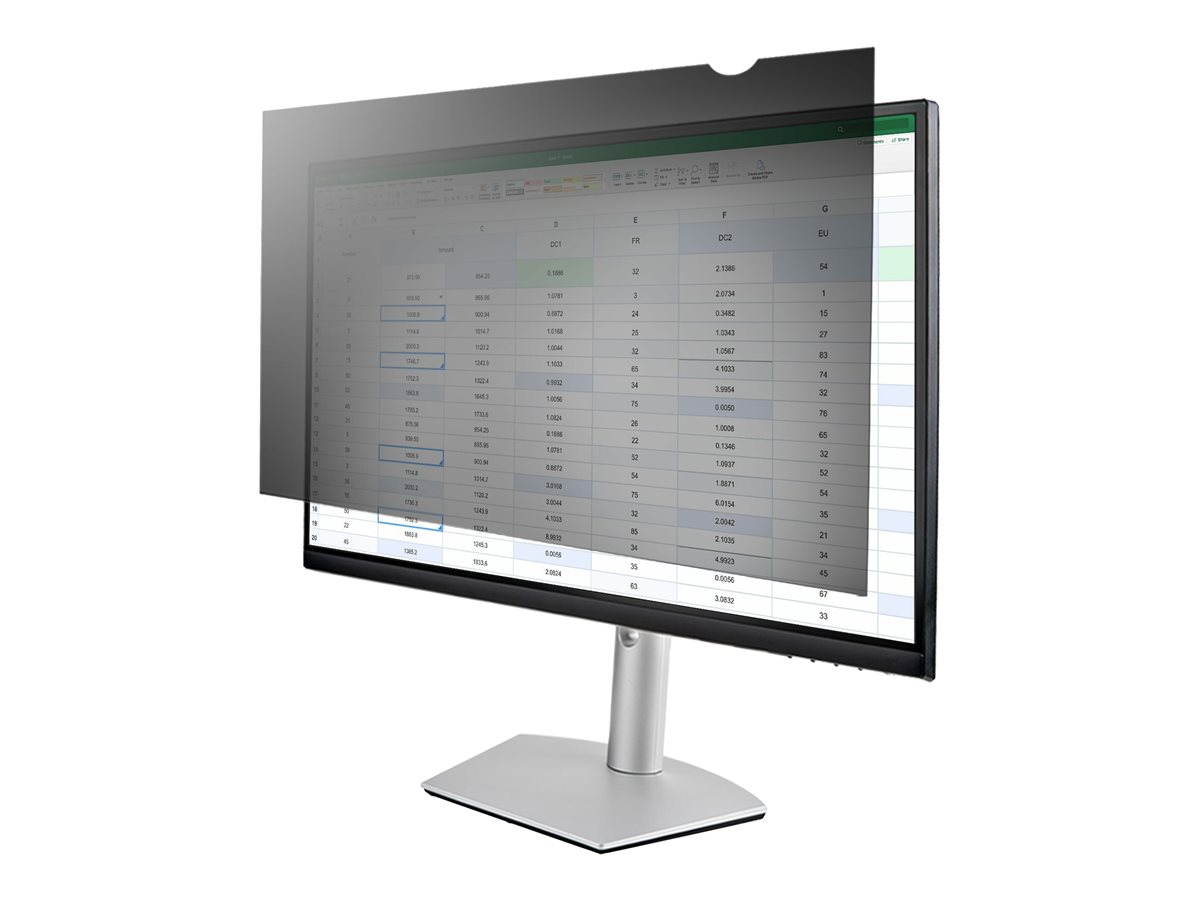 StarTech.com 28-inch 169 Computer Monitor Privacy Filter, Anti-Glare Privacy Screen with 51% Blue Light Reduction, Black-out Monitor Screen Protector w+- 30 deg. Viewing Angle, Matte and Glossy Sides (2869-PRIVACY-SCREEN)