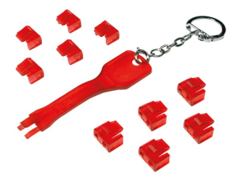 LogiLink LAN-Portblocker - durchsichtig rot (Packung mit 10)