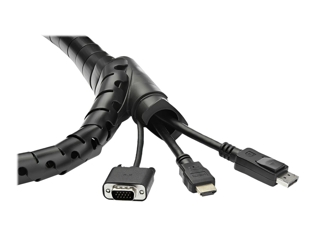 StarTech.com CMSCOILED4 Kabelbündelschlauch (2,5 m, 45mm  1,8 Zoll Durchmesser, erweiterbarer Spiralkabel-Organizer)