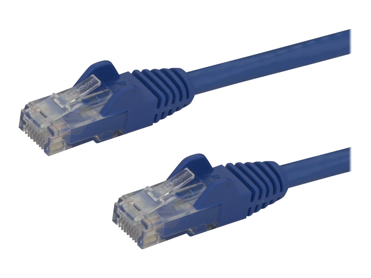 StarTech.com 15m CAT6 Ethernet Cable, 10 Gigabit Snagless RJ45 650MHz 100W PoE Patch Cord, CAT 6 10GbE UTP Network Cable wStrain Relief, Blue, Wiring is UL CertifiedTIA - Category 6 - 24AWG (N6PATC15MBL)