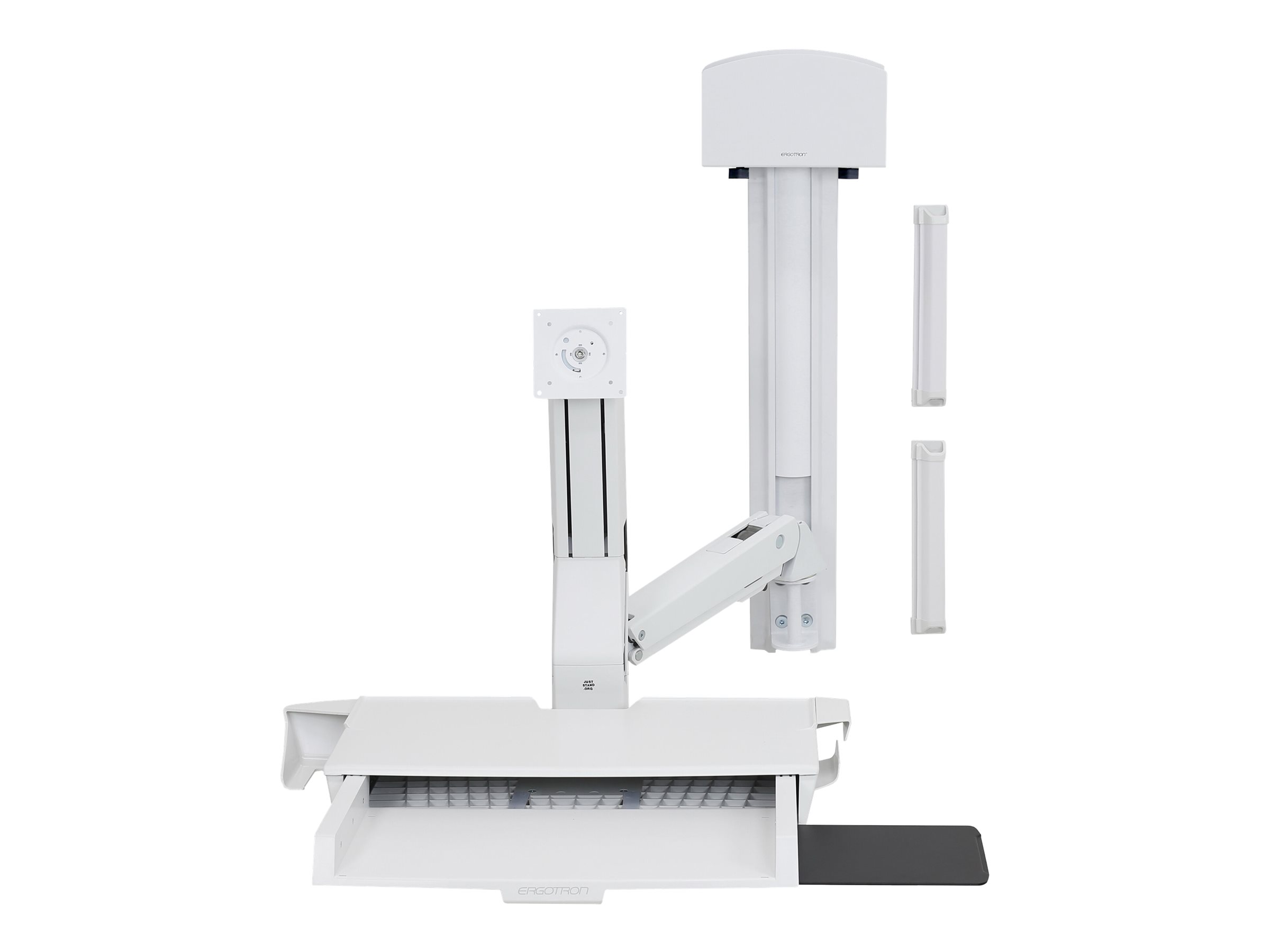 Ergotron Befestigungskit (CPU-Halter, Tastatur-Tablett, Monitorhalterung) - für LCD-Display  PC-Ausrüstung - kleiner CPU-Halter - Aluminium, hochwertiger Kunststoff - weiß - Bildschirmgröße bis zu 61 cm (bis zu 24 Zoll)