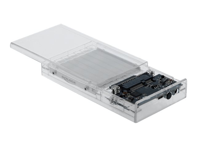 Delock External Dual Enclosure for 2 x 2.5 SATA HDD  SSD with USB Type-C - Speichergehäuse - 2.5 (6.4 cm)