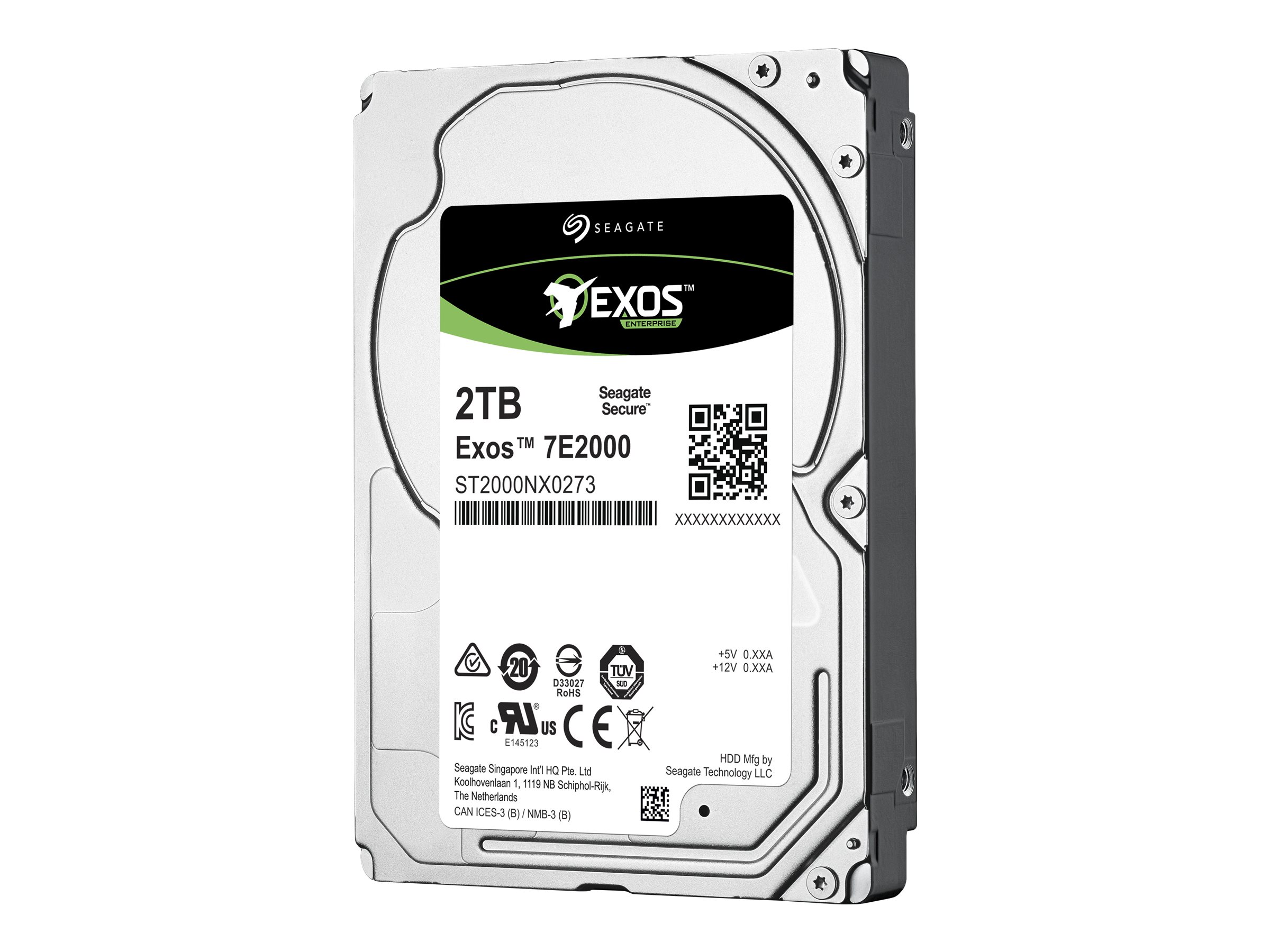 Seagate Exos 7E2000 ST2000NX0273 - Festplatte - 2 TB - intern - 2.5" SFF (6.4 cm SFF)