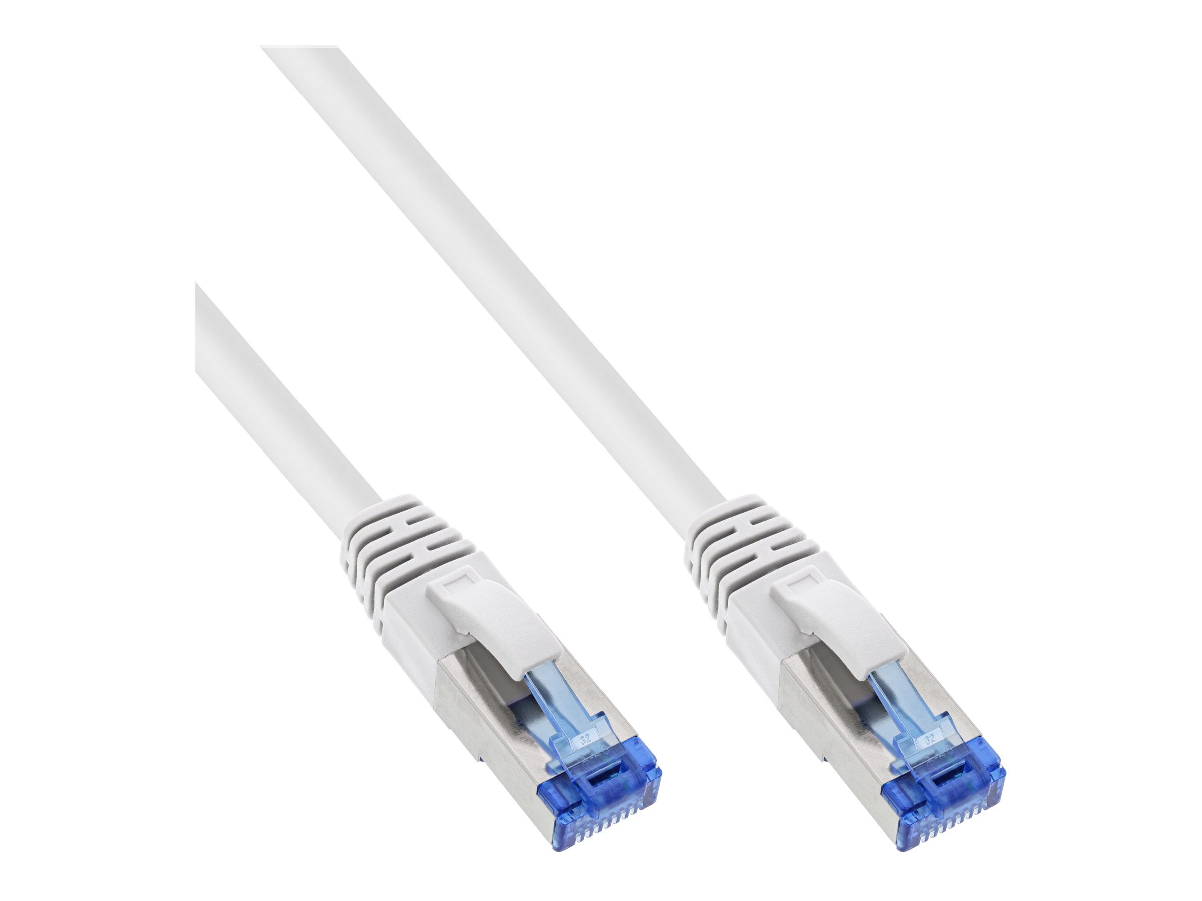 InLine Patchkabel - SFTP (PiMf) - Cat.6A - halogenfrei - weiß - 1m
