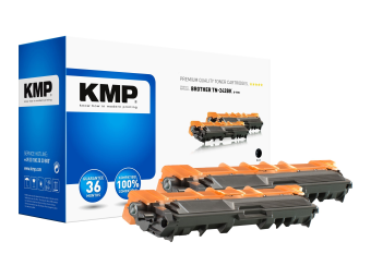 KMP DOUBLEPACK B-T57D - 2er-Pack - Schwarz - kompatibel - Tonerpatrone (Alternative zu Brother TN242BK)