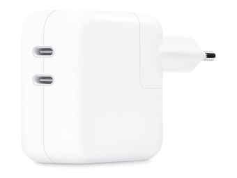 Apple Netzteil - 35 Watt - 2 Ausgabeanschlussstellen (24 pin USB-C)