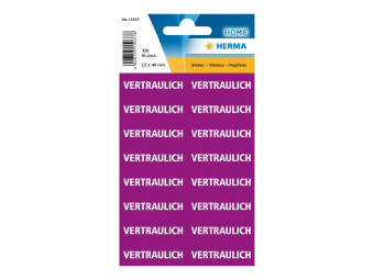 HERMA Versandetikett - vertraulich - 1.25 cm x 4 cm - Papier (Packung mit 320)