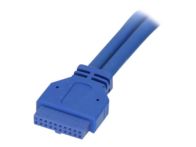 StarTech.com 2 Port USB 3.0 Pinheader Kabel - USB A auf Mainboard Header Kabel - BuBu - USB-Kabel intern auf extern - USB Typ A (W)