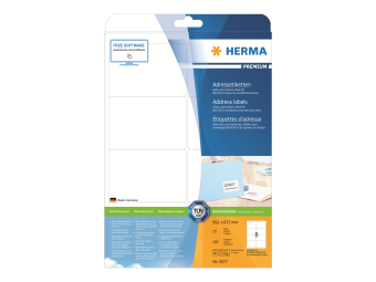 HERMA Premium - Papier - matt - permanent selbstklebend - weiß - 99.1 x 67.7 mm 200 Etikett(en) (25 Bogen x 8)