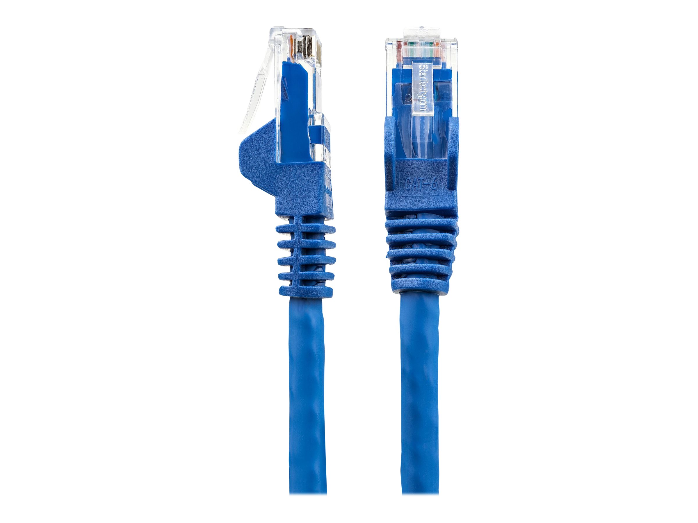 StarTech.com 15m Netzwerkkabel CAT6 - LSZH(weniger Rauch, Halogenfrei) - 10Gbit 650MHz 100W POE RJ45 UUTP LAN-Patch Kabel - Blau, ETL Zertifizierung, 24AWG, Installationskabel (N6LPATCH15MBL)