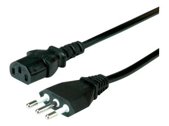 VALUE Stromkabel - CEI 23-50 (M) zu power IEC 60320 C13 gerade