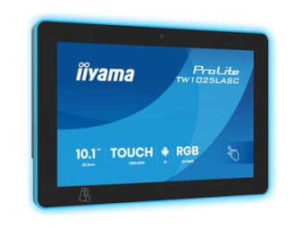 Iiyama ProLite TW1025LASC-B3PNR - Android-PC - Touchscreen-PC - 1 RK3568  2 GHz - RAM 4 GB - SSD - eMMC 32 GB - Mali-G52 - 1GbE, Bluetooth 5.2, NFC - WLAN 802.11abgnac, Bluetooth 5.2, NFC - Android 13 - Monitor LED 25.7 cm (10.1")