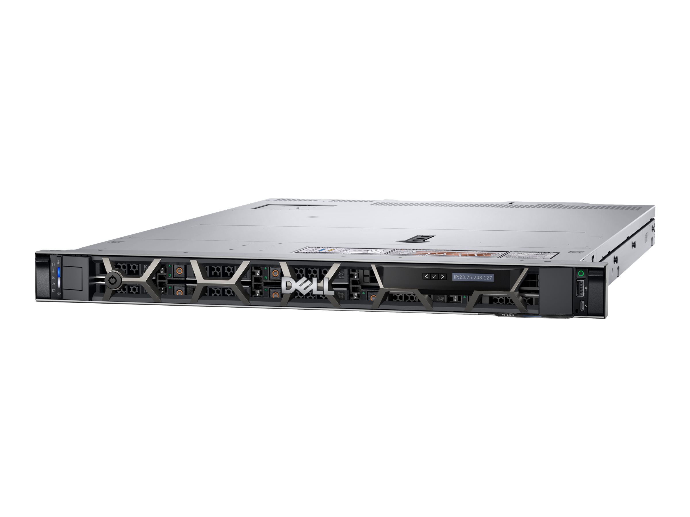 Dell PowerEdge R450 - Server - Rack-Montage - 1U - zweiweg - 2 x Xeon Silver 4314  2.4 GHz - RAM 64 GB - SAS - Hot-Swap 6.4 cm (2.5")