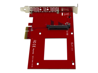 StarTech.com U.2 auf PCIe Adapter für 25 U.2 NVMe SSD - SFF 8639 - 4x PCI Express 3.0 - NVMe PCIe Adapter - U.2 PCIe Karte - Schnittstellenadapter - 2.5 (6.4 cm)