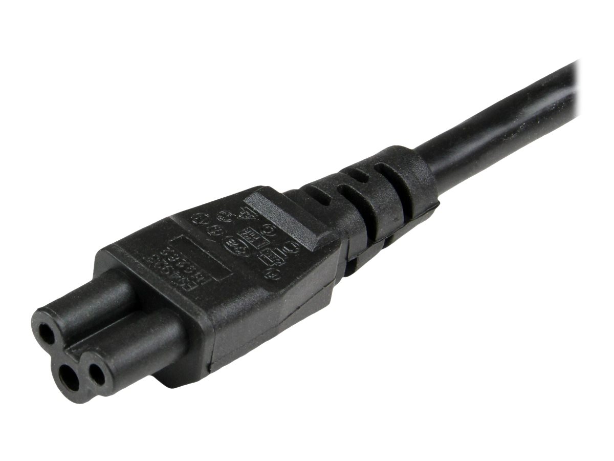 StarTech.com 1 m Laptop Ladekabel, EU Schuko auf C5, 2,5A 250V, 18AWG, Notebook  Laptop Ersatzstromkabel, Laptop Netzteil Stromkabel, KleeblattMickey Mouse Netzkabel (PXTNB3SEU1M)
