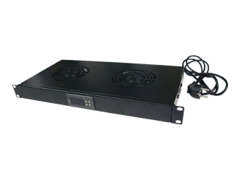 LogiLink Rack-Lüftereinsatz - mit 2 Ventilatoren, Thermostat - Wechselstrom 220240 V - 1U - 48.3 cm (19")