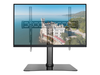 Techly ICA-LCD S311L - Aufstellung - für LCD TV - Temperglas - Schwarz - Bildschirmgröße 81.3-139.7 cm (32"-55")