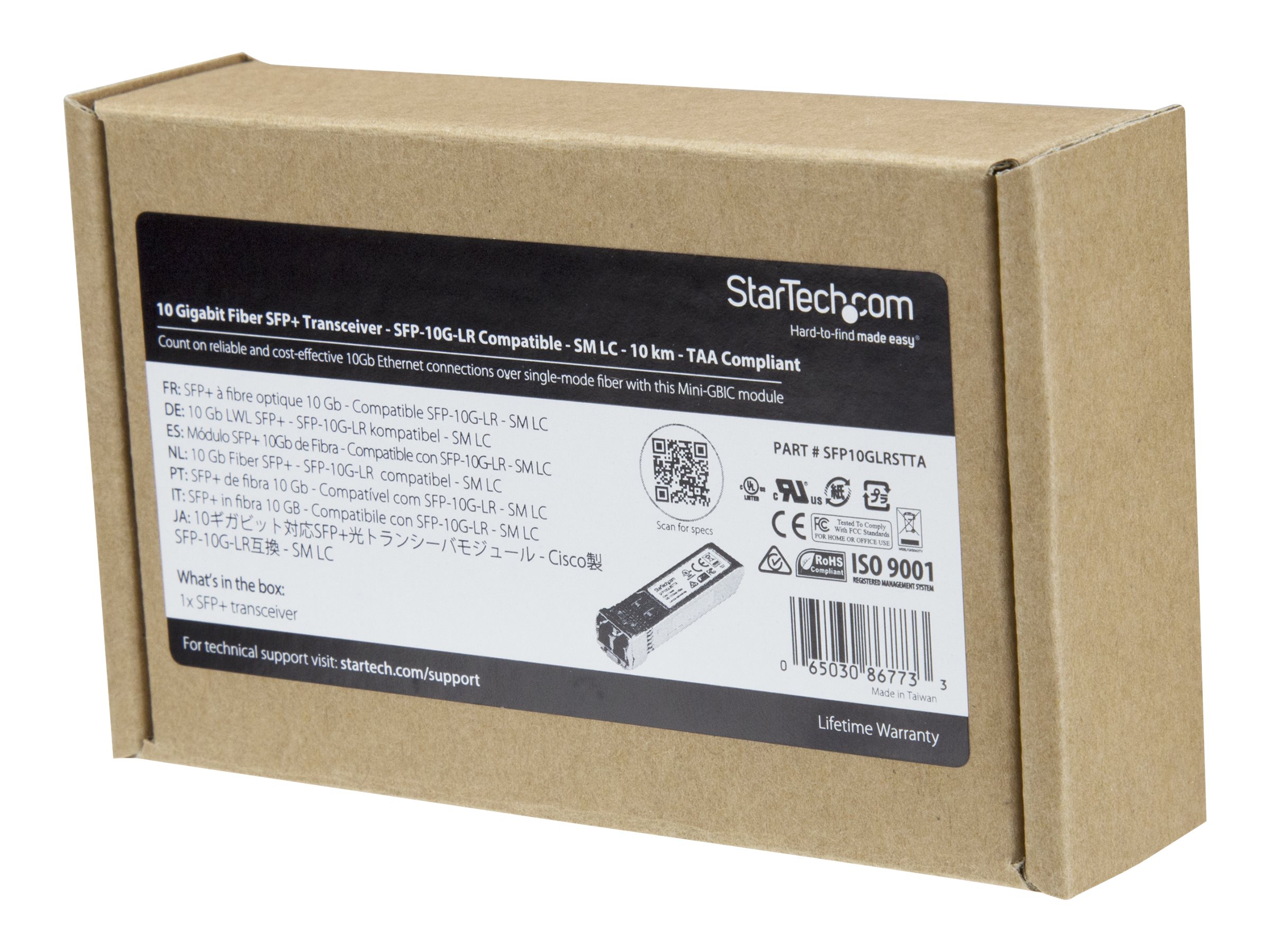 StarTech.com Startech Cisco SFP-10G-LR kompatibel SFP+ Transceiver Modul - 10GBASE-LR - SFP+-Transceiver-Modul (gleichwertig mit Cisco SFP-10G-LR)