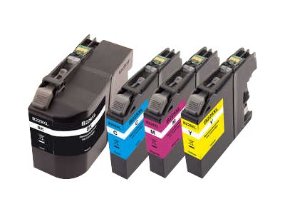 Peach Combi-Pack - 4er-Pack - Schwarz, Gelb, Cyan, Magenta - kompatibel - wiederaufbereitet - Tintenpatrone (Alternative zu Brother LC225XL, Brother LC229XXL)