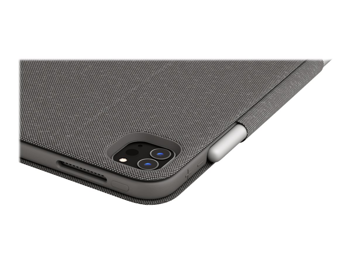 Logitech Folio Touch - Tastatur und Foliohülle - mit Trackpad - hinterleuchtet - Apple Smart connector - QWERTZ - Schweiz - Oxford Gray - für Apple 10.9-inch iPad Air (4. Generation, 5. Generation)