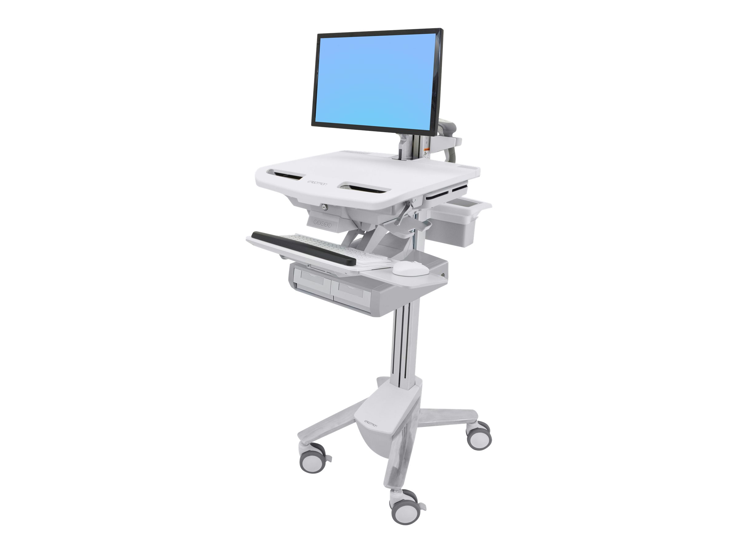 Ergotron Cart with LCD Arm, 2 Drawers - Wagen - für LCD-Display  PC-Ausrüstung - Kunststoff, Aluminium, verzinker Stahl - Bildschirmgröße bis zu 61 cm (bis zu 24 Zoll)