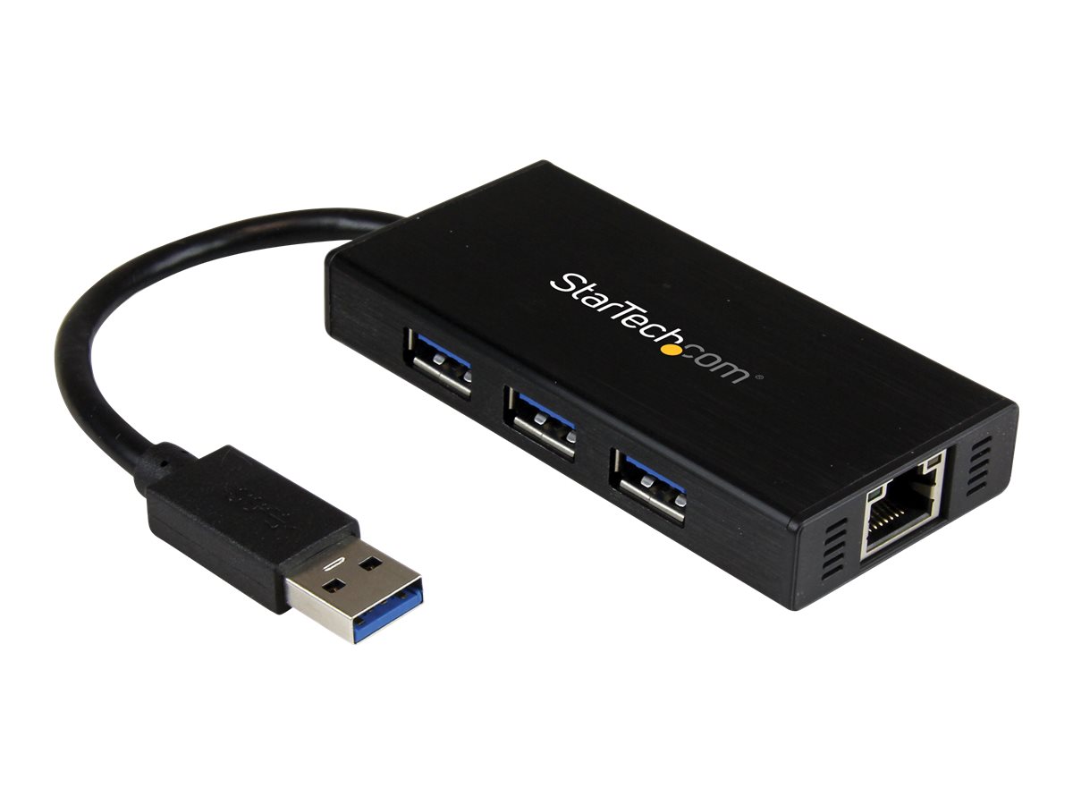 StarTech.com 3 Port USB 3.0 Hub mit Gigabit Ethernet