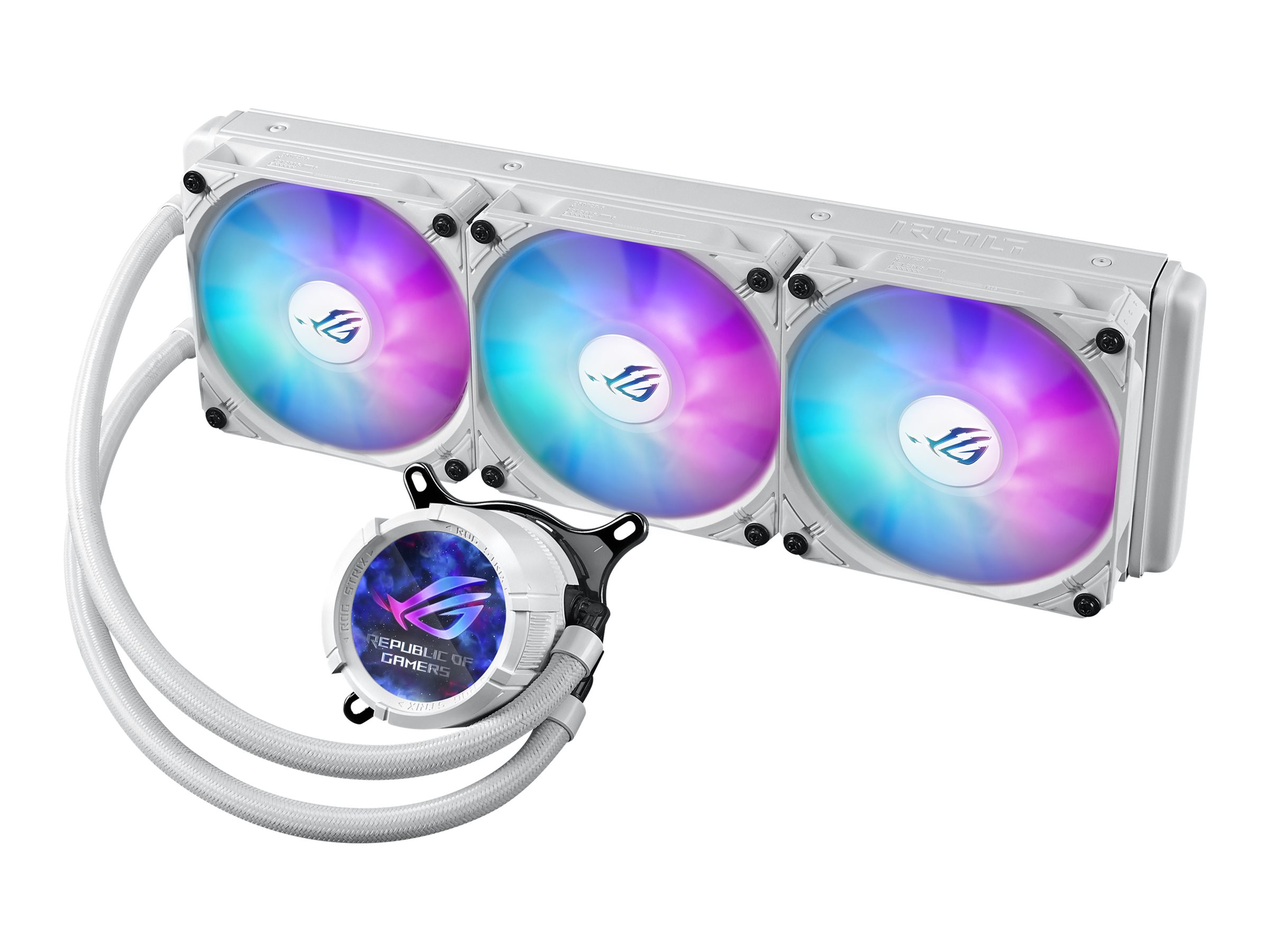 ASUS ROG STRIX LC III 360 ARGB LCD - White Edition - Prozessor-Flüssigkeitskühlsystem - (für AM4, LGA1200, LGA1700, AM5, LGA115x Socket)